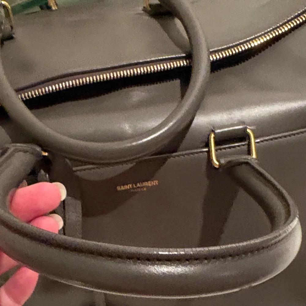 Saint Laurent Charcoal Duffel Bag